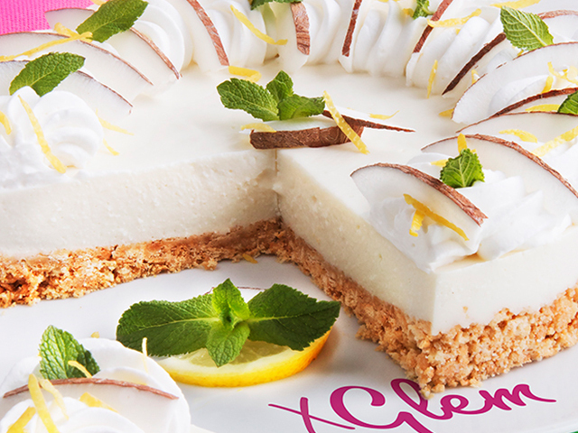 Sobremesa: Cheesecake de coco e hortelã