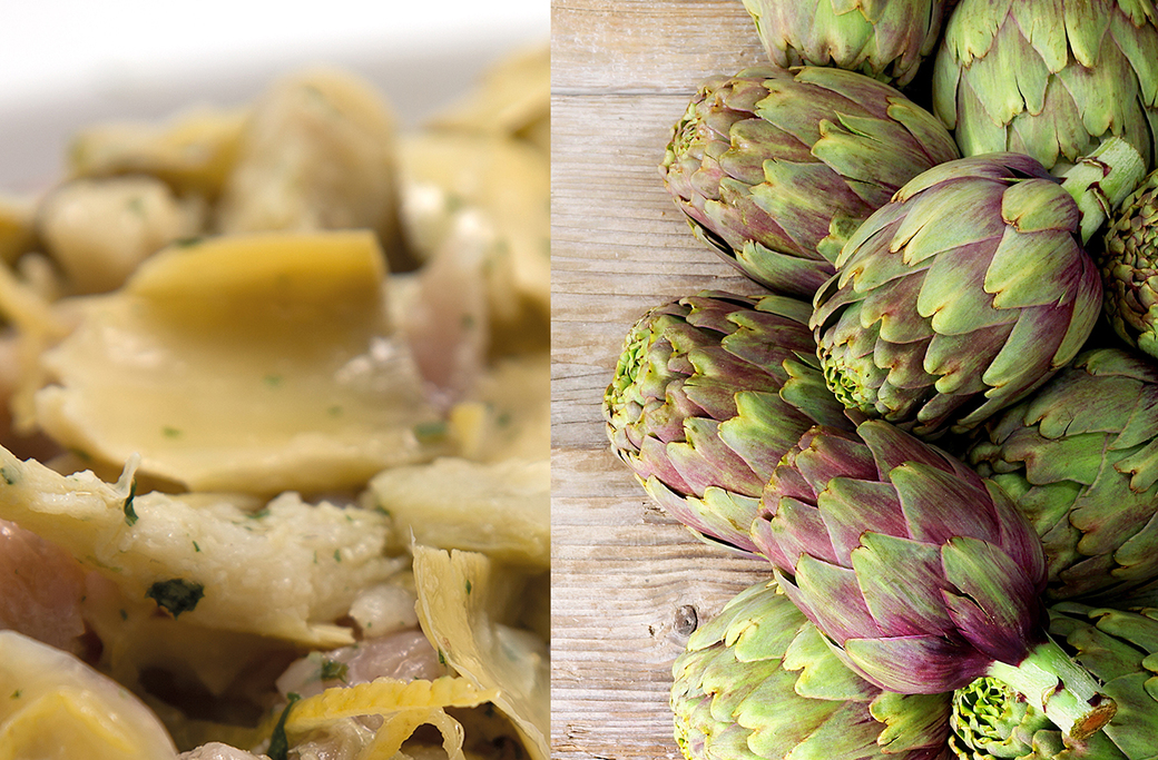 Veal “Straccetti” with artichokes