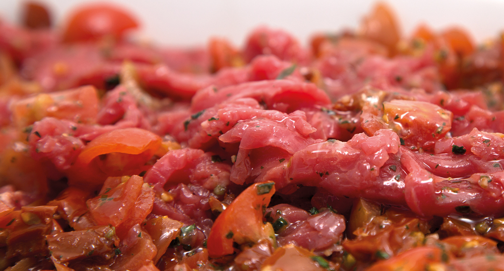 Beef “Straccetti” with cherry tomatoes