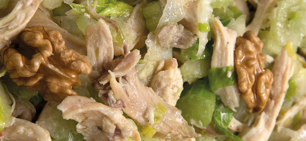 Chicken, celery and walnut salad