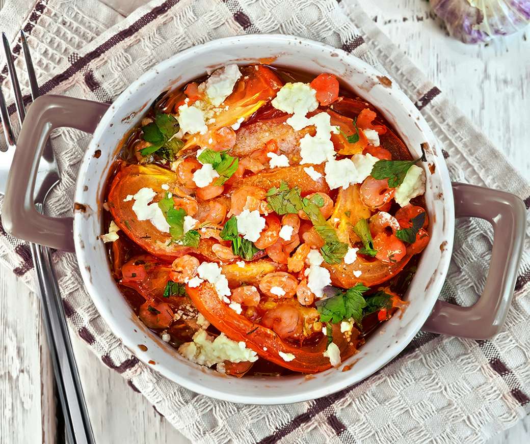 Lapin à la Feta et aux tomates cerises