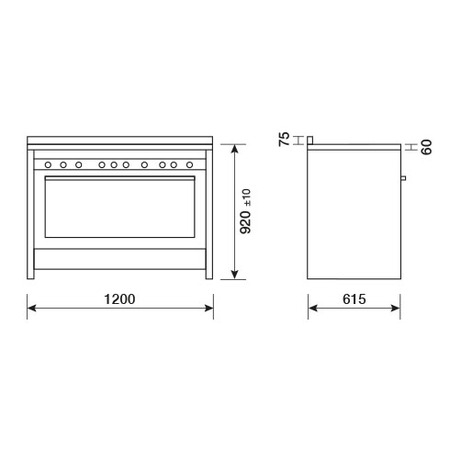 Technical drawing Carbon look - MG626RR - Glem Gas