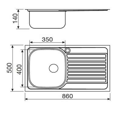 Disegno tecnico Lavell Inox - GL186IXS - Glem Gas