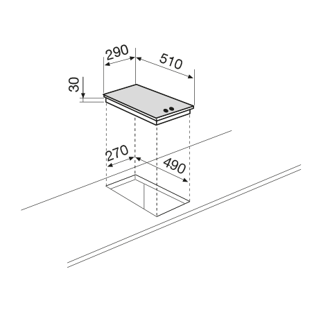 Disegno tecnico Domino - GT320IX- - Glem Gas