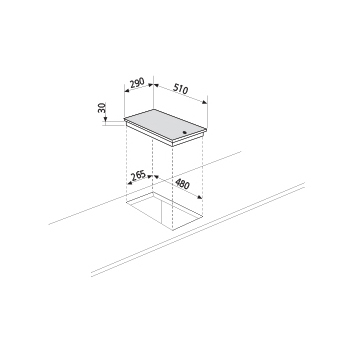 Dessin technique Domino électrique - GT320IX - Glem Gas