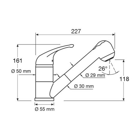 Disegno tecnico Miscelatore - MIXDX - Glem Gas