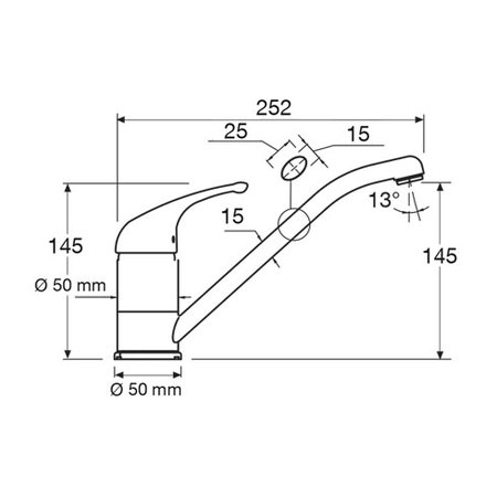 Disegno tecnico Miscelatore - MIXNA3 - Glem Gas