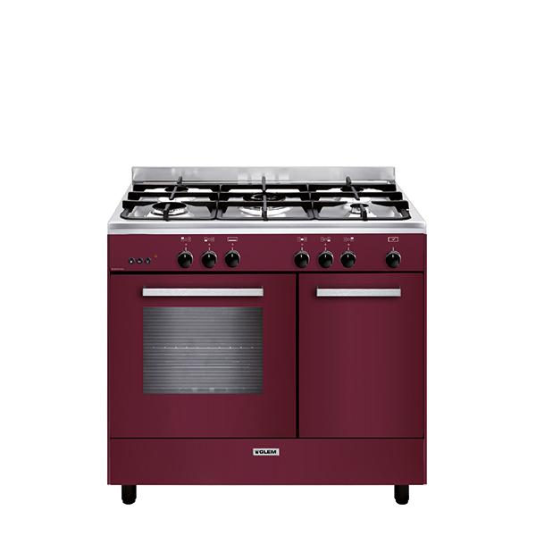 Cuisinière butanette GLEM 90CM Rouge Rubis