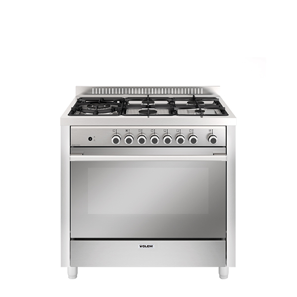 Cuisinière mixte catalyse 90 x 60 cm inox