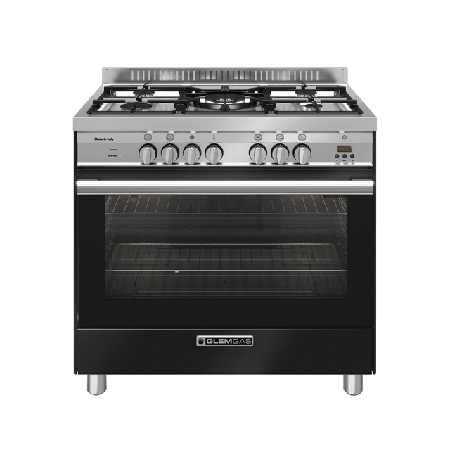 Gloss Black 90cm Dual Fuel Cooker - GA965GEXN Gloss Black 90cm Dual Fuel Cooker - GA965GEXN