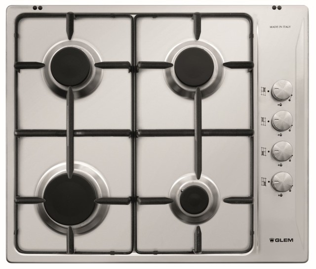 GA550MIX Cuisinière gaz émail lisse 53 x 50 cm inox, Cuisson produits –  Glem Gas