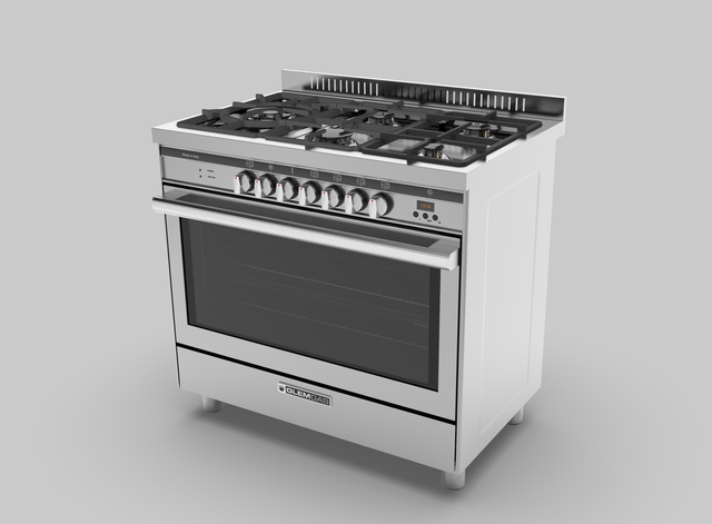 Stainless Steel 90cm Dual Fuel Cooker