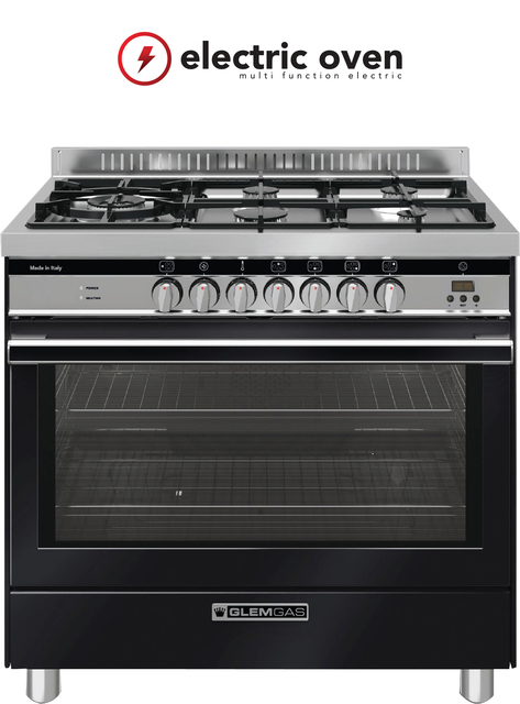 PREMIUM Matt Black 90cm Dual fuel Cooker