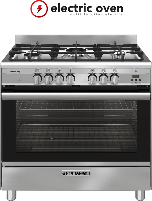 90cm Stainless Steel Dual Fuel Cooker