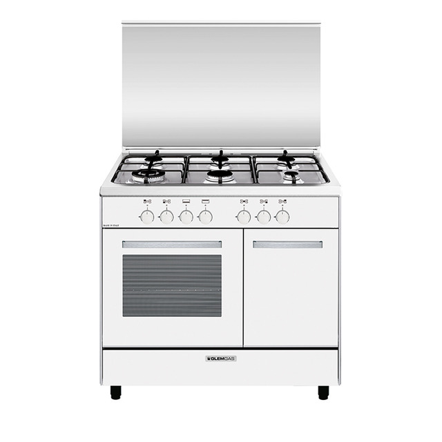 Glem UN965VX Unica Cocina cm. 90 x 60 - blanco 5 - fuegos horno 1 gas