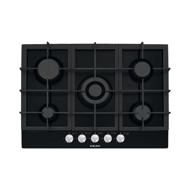 Gas Hob 70 cm black