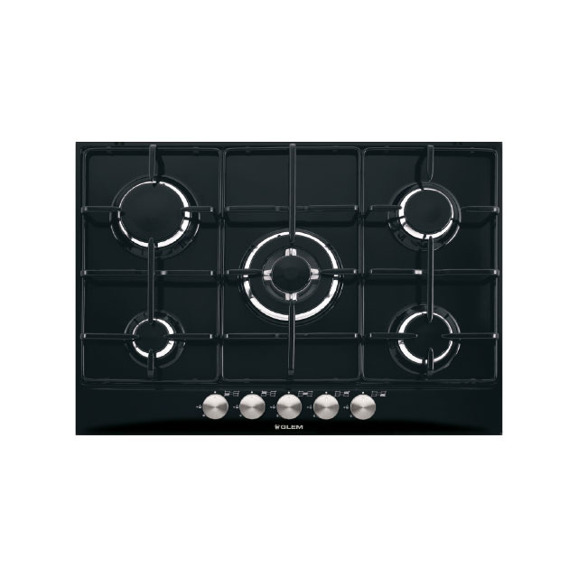 Gas Hob 90 cm black