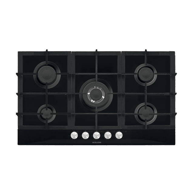 Gas Hob 90 cm black