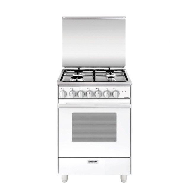 Cucina Glem Gas A654MI6 inox 60x50 con forno elettrico - DIMOStore