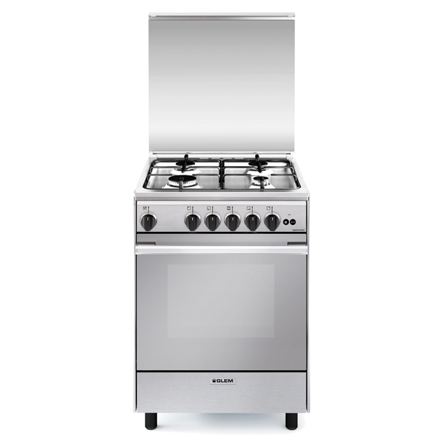 Cuisinière À Gaz A 66l 4 Feux Inox à Prix Carrefour